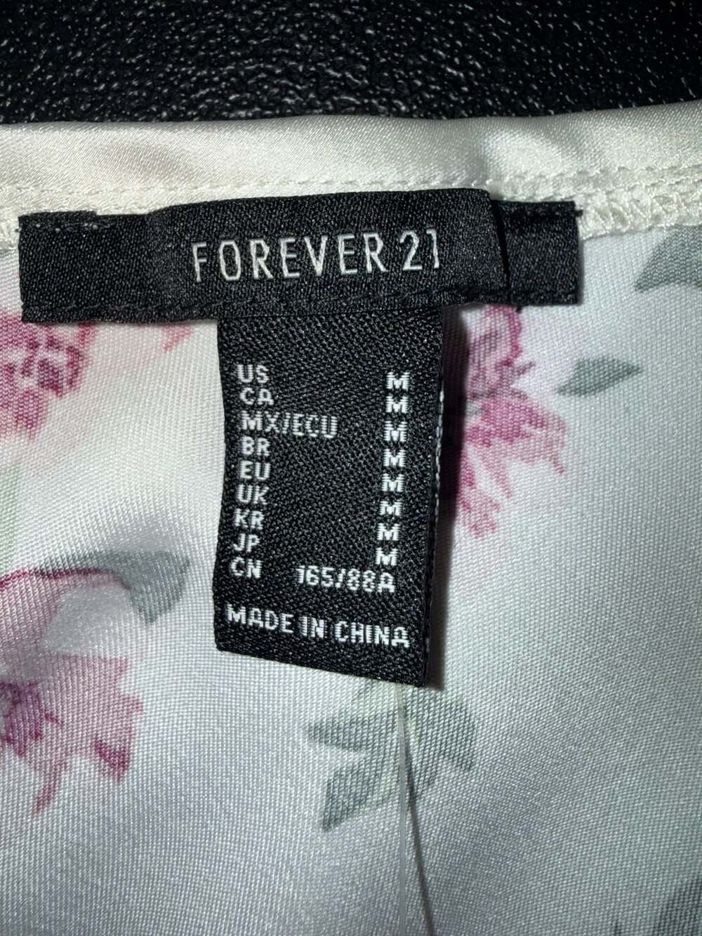 Forever 21 Floral Puff-Sleeve Mini Dress Size M - Picture 3 of 8